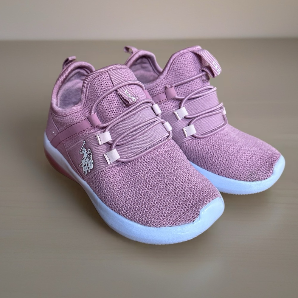 U.S Polo Kids' Light Pink Sneakers.